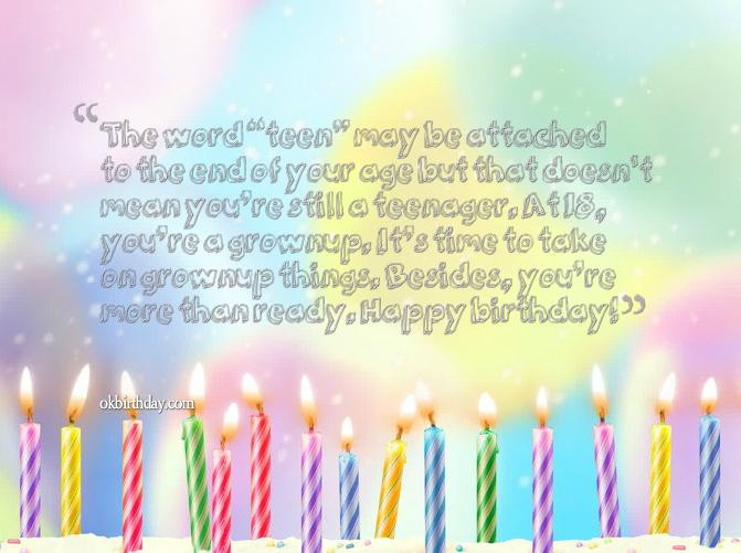 18 Years Old Birthday Quotes
 18 Year Old Birthday Quotes QuotesGram