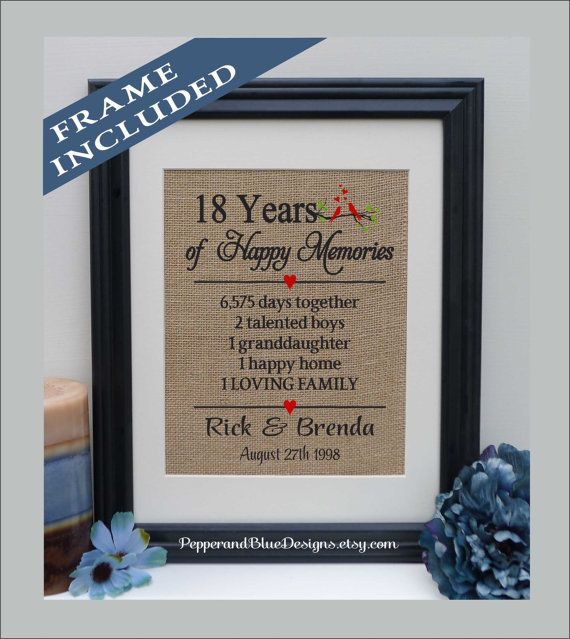 18Th Wedding Anniversary Gift Ideas
 Pin on To Do Gifts Crafts 2017