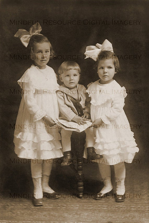 1920S Kids Fashion
 Items similar to Young Children 1920s Portrait Brother