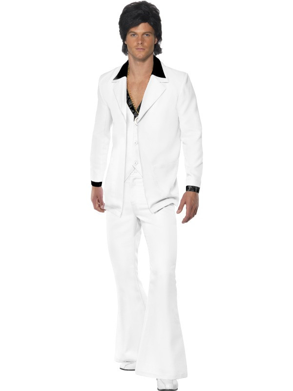 1970'S Mens Hairstyles
 Adult 1970 s White Suit Fancy Dress Costume 1970s Disco