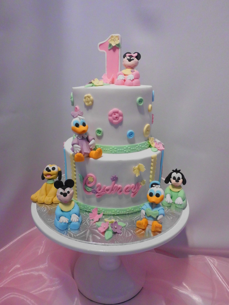 1st Birthday Cakes Girl
 Disney Babies First Birthday Cake CakeCentral
