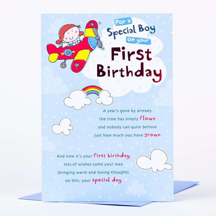 1st Birthday Cards
 1st Birthday Card For A special Boy