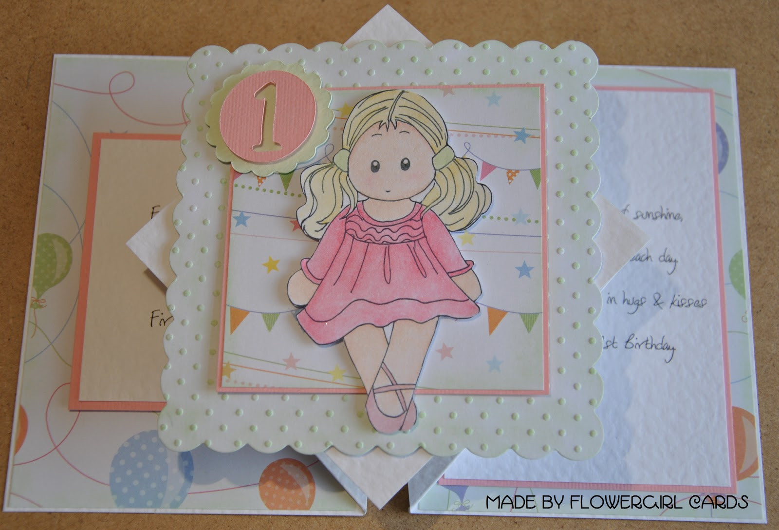1st Birthday Cards
 Flowergirl Cards 1st Birthday Card
