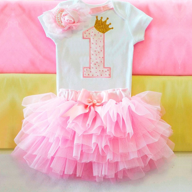 1St Birthday Party Dress For Baby Girl
 Cute Pink My Little Girl First 1st Birthday Party Dress