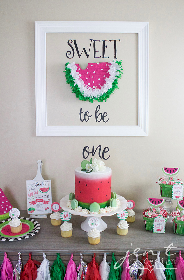 1st Birthday Party
 A Watermelon First Birthday Party with Cricut — Jen T by