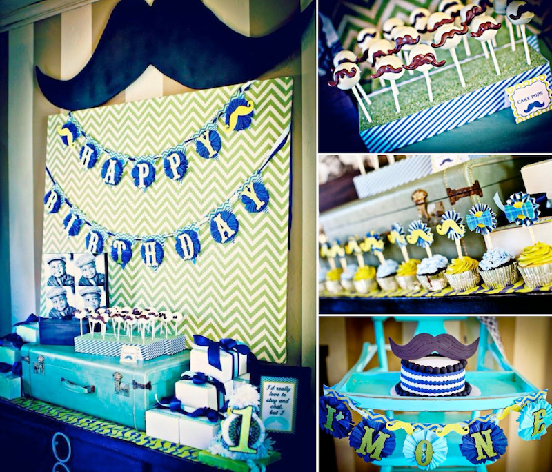 1st Birthday Party Supplies Boy
 Kara s Party Ideas 1st Birthday Boy Little Man Mustache