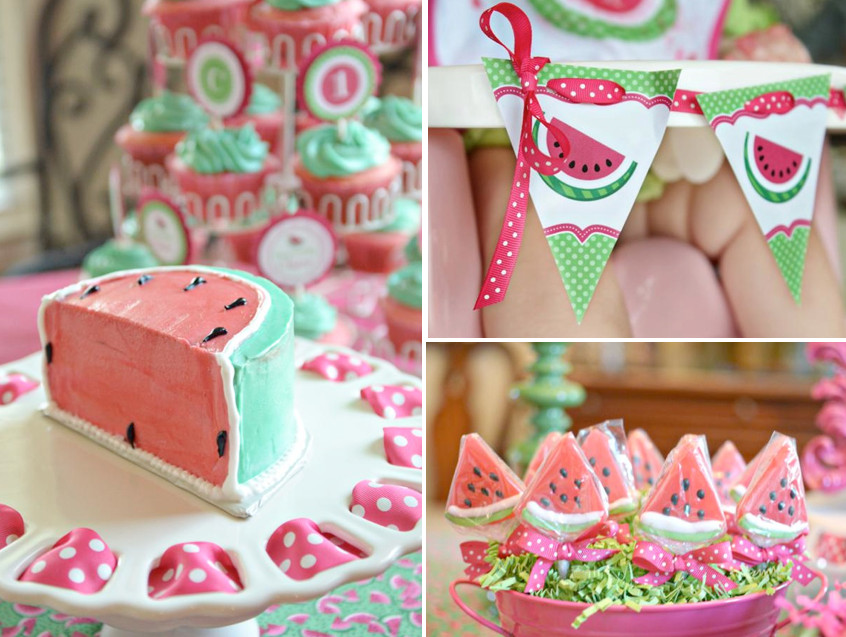 1St Birthday Summer Party Ideas
 Kara s Party Ideas Watermelon Fruit Summer Girl 1st