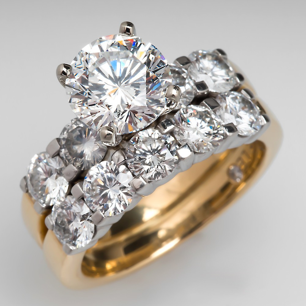 2 Carat Wedding Rings
 "The Leo" 2 Carat Diamond Engagement Ring Bridal Set 18K