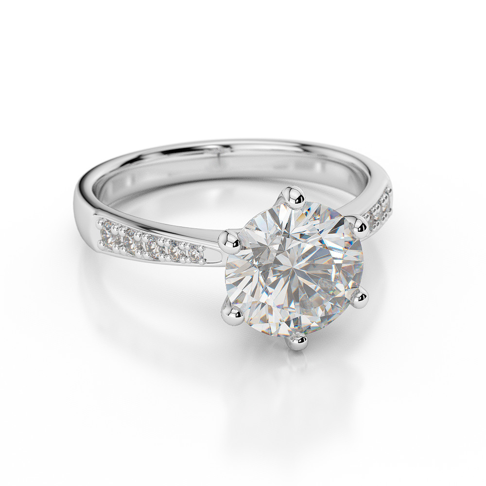 2 Carat Wedding Rings
 D VVS1 Engagement Ring 2 Carat Round Cut 14k White Gold