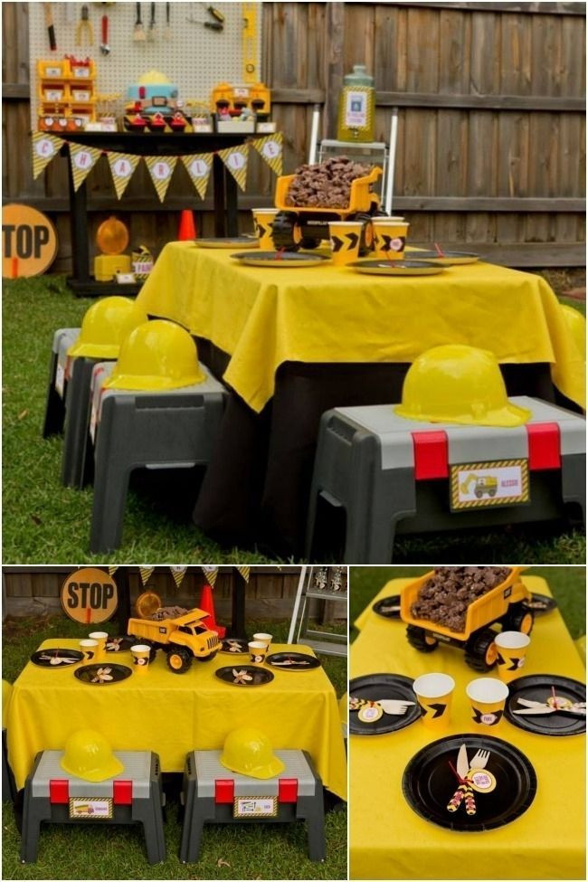 2 Year Old Birthday Party Themes
 Boys Birthday Party Ideas Construction Theme in 2019