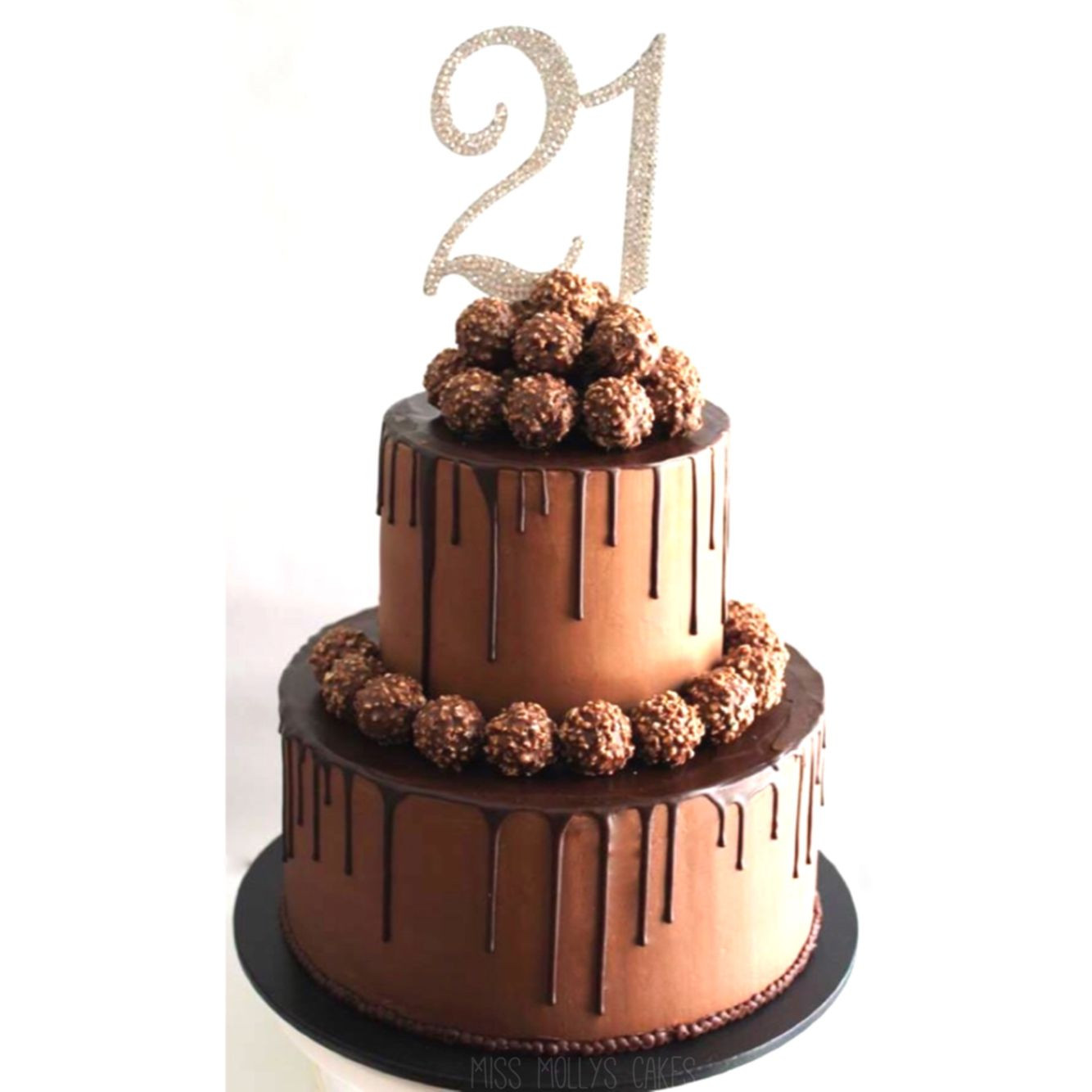 21st Birthday Cake Decorations
 21st Birthday Ferrero Rocher Cake missmollyscakes