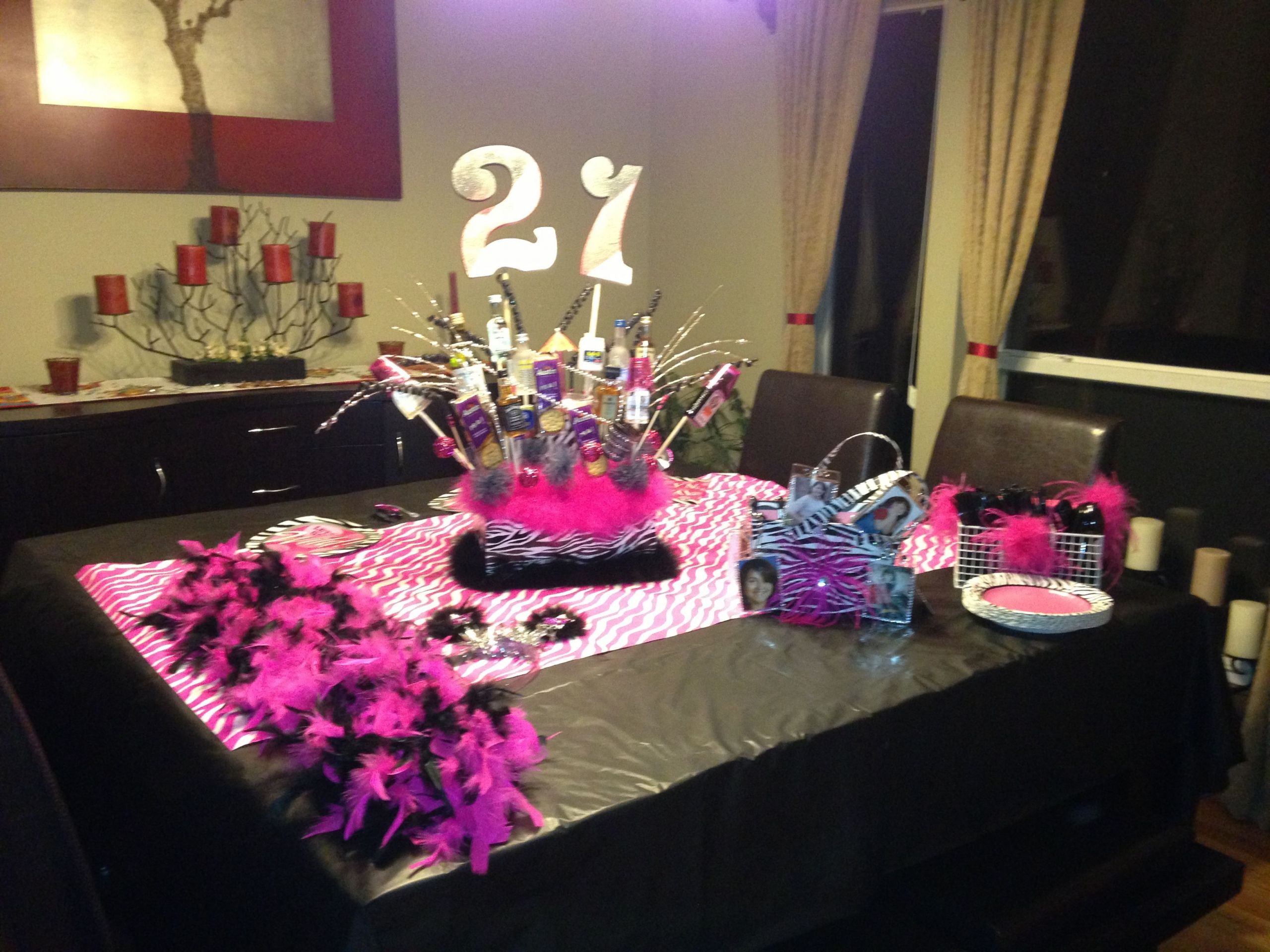 21st Birthday Decorations
 21st Birthday Party Table Setup