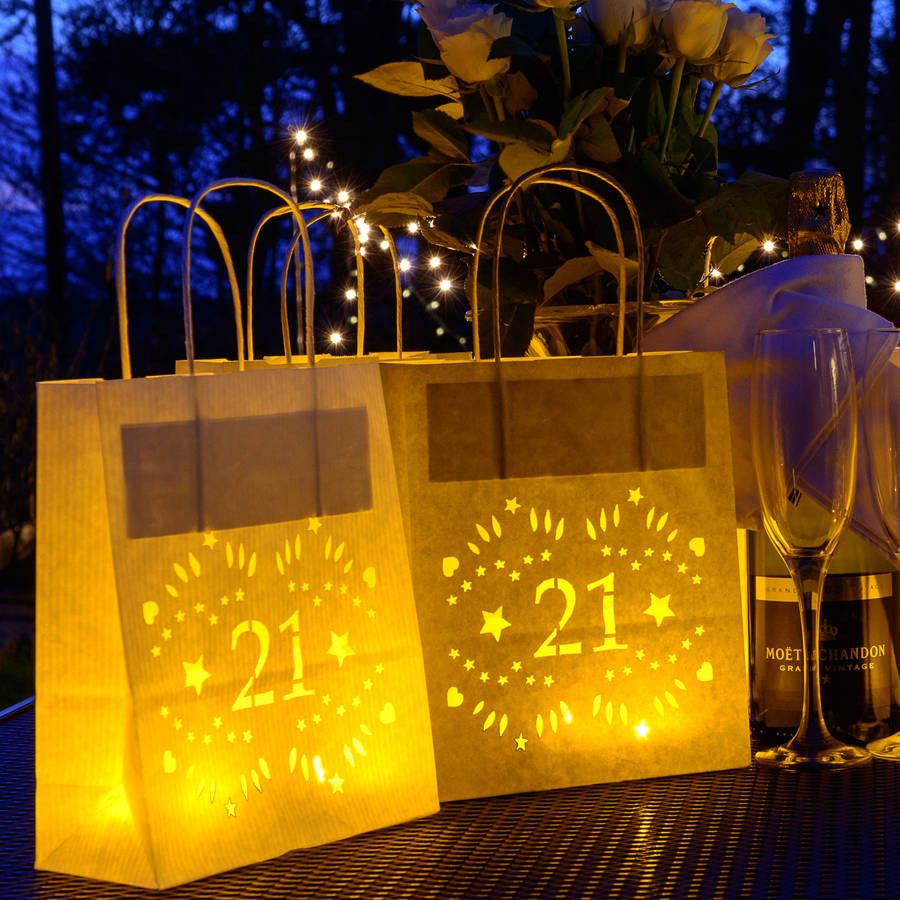 21st Birthday Decorations For Him
 21st birthday paper lantern bag party decoration by
