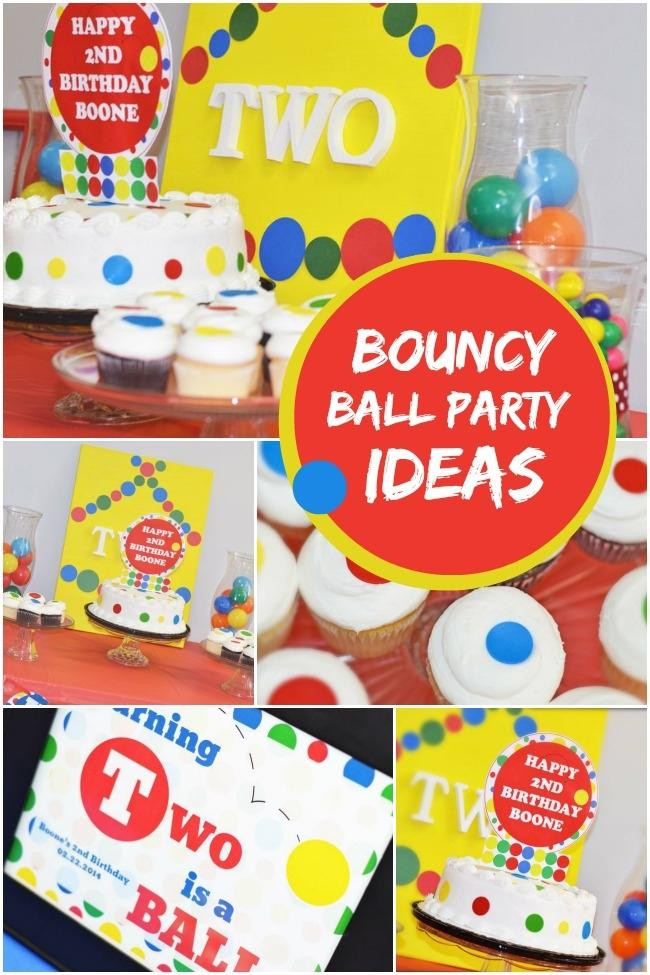 2Nd Birthday Party Ideas For Boys
 A Bouncy Ball Themed Boy s 2nd Birthday Party Spaceships