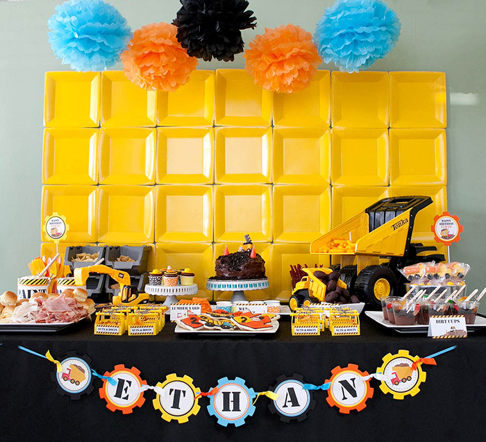 2Nd Birthday Party Ideas For Boys
 Ethan s Construction Birthday Party Celebration Lane