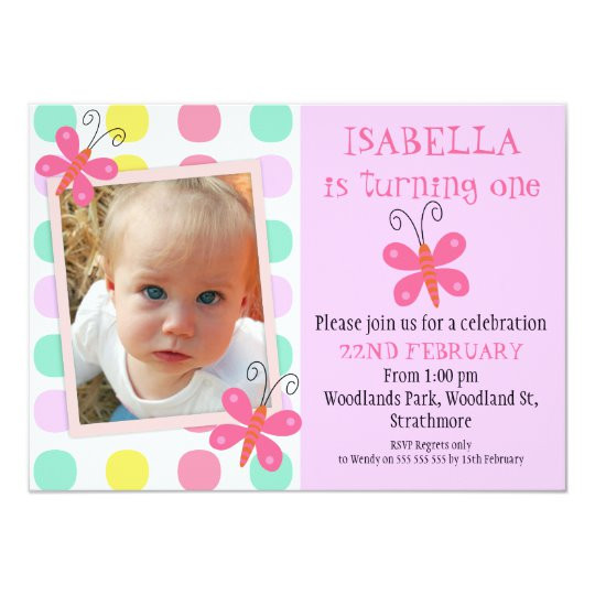2nd Birthday Party Invitations
 Butterflies 1st 2nd Birthday Party Invitation