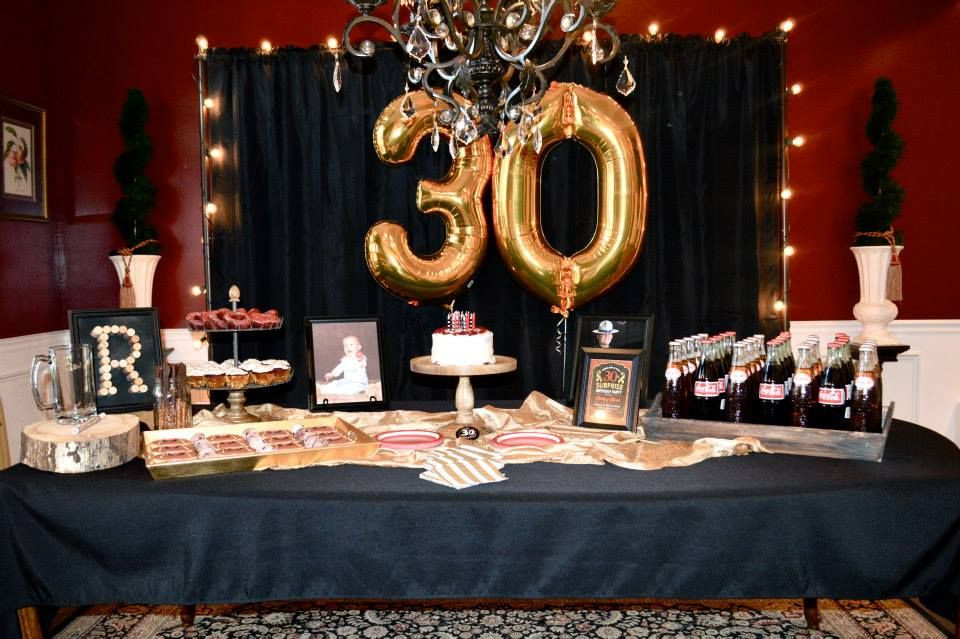 30th Birthday Decorations
 Masculine decor for surprise party men s 30th birthday