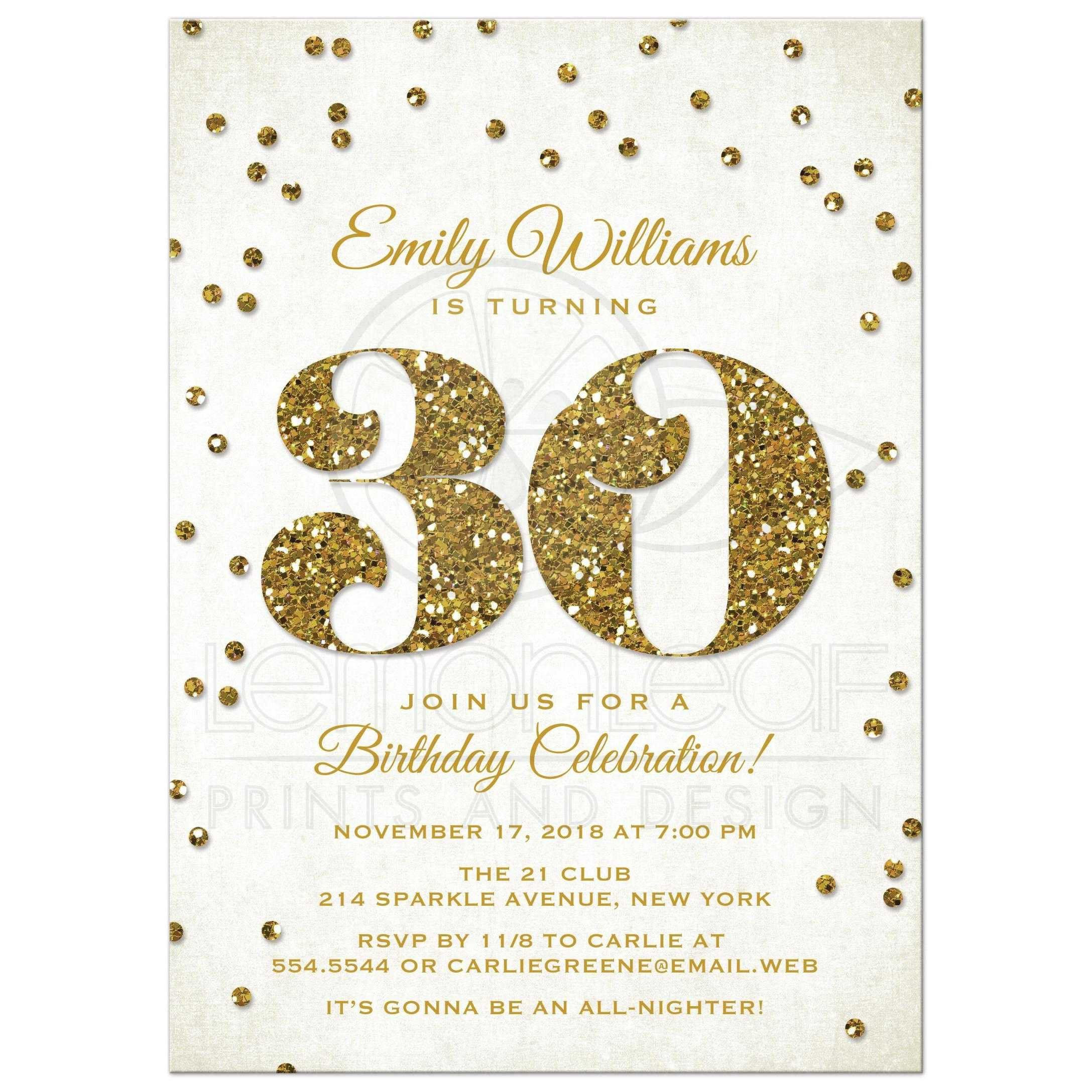 30th Birthday Invitations
 30th birthday invitations templates free printable in 2019