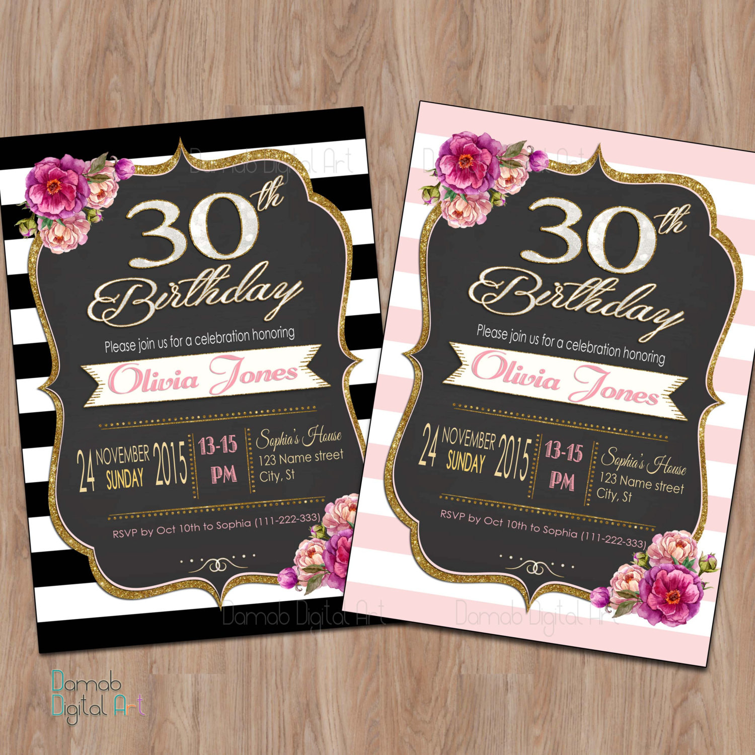 30th Birthday Invitations
 30th Birthday Invitation 30th Birthday Invitation for Women
