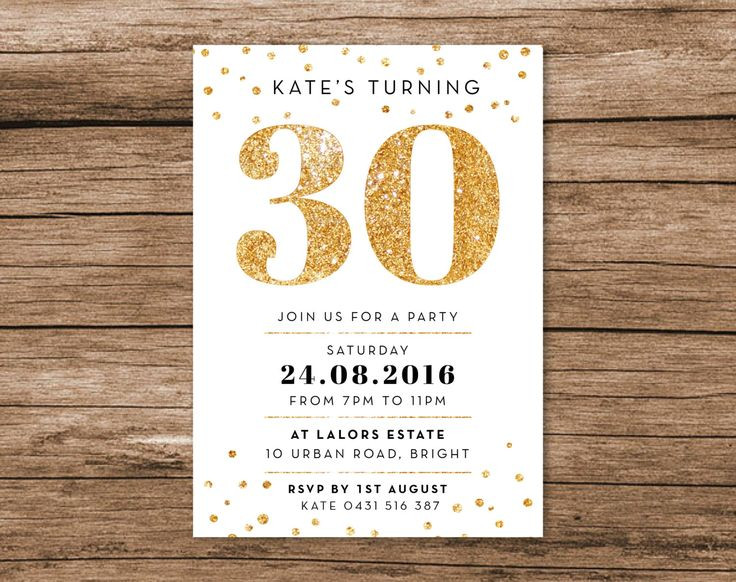 30th Birthday Invitations
 FREE 30th Birthday Invitation Wording – FREE Printable