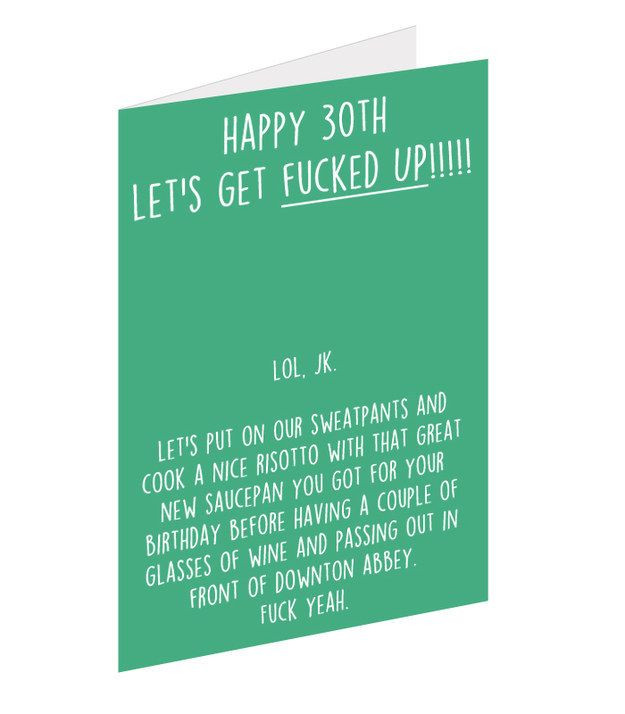 30th Birthday Wishes Funny
 12 Brutally Honest 30th Birthday Cards