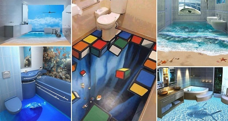 3D Bathroom Floor Designs
 13 3D Bathroom Floor Designs That Will Mess With Your Mind