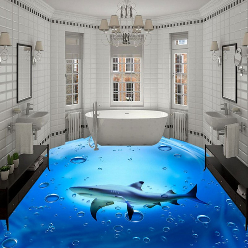3D Bathroom Floor Designs
 Amazing 3D flooring art 3D epoxy floor murals installation