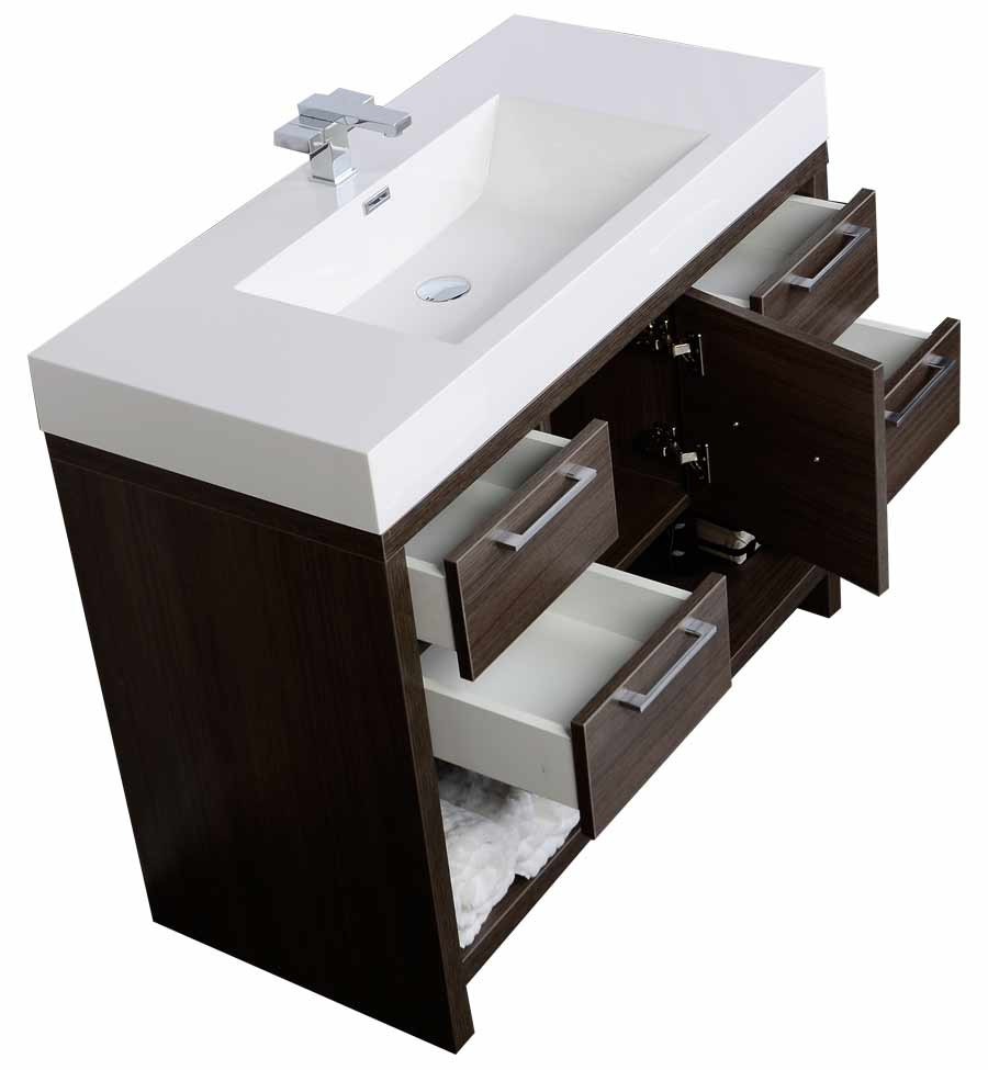 40 Inch Bathroom Vanity
 40" Modern Bathroom Vanity Set with Grey Oak Finish TN