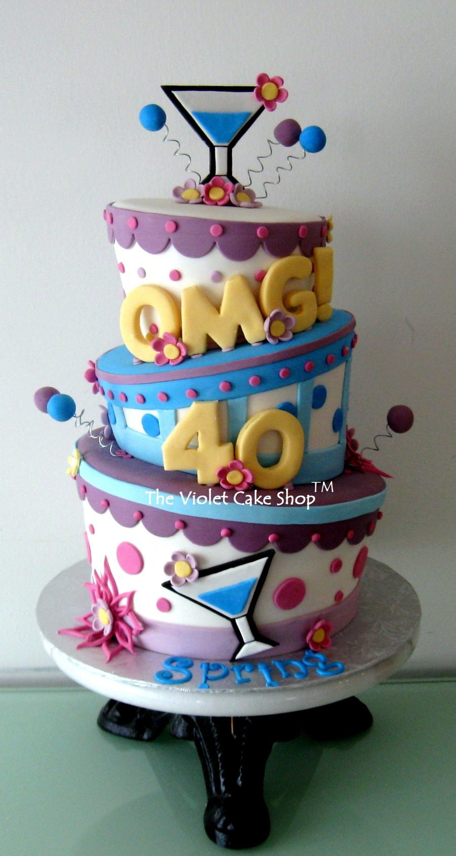 40th Birthday Cakes For Her
 Classic 40th Birthday Cake Ideas Party XYZ