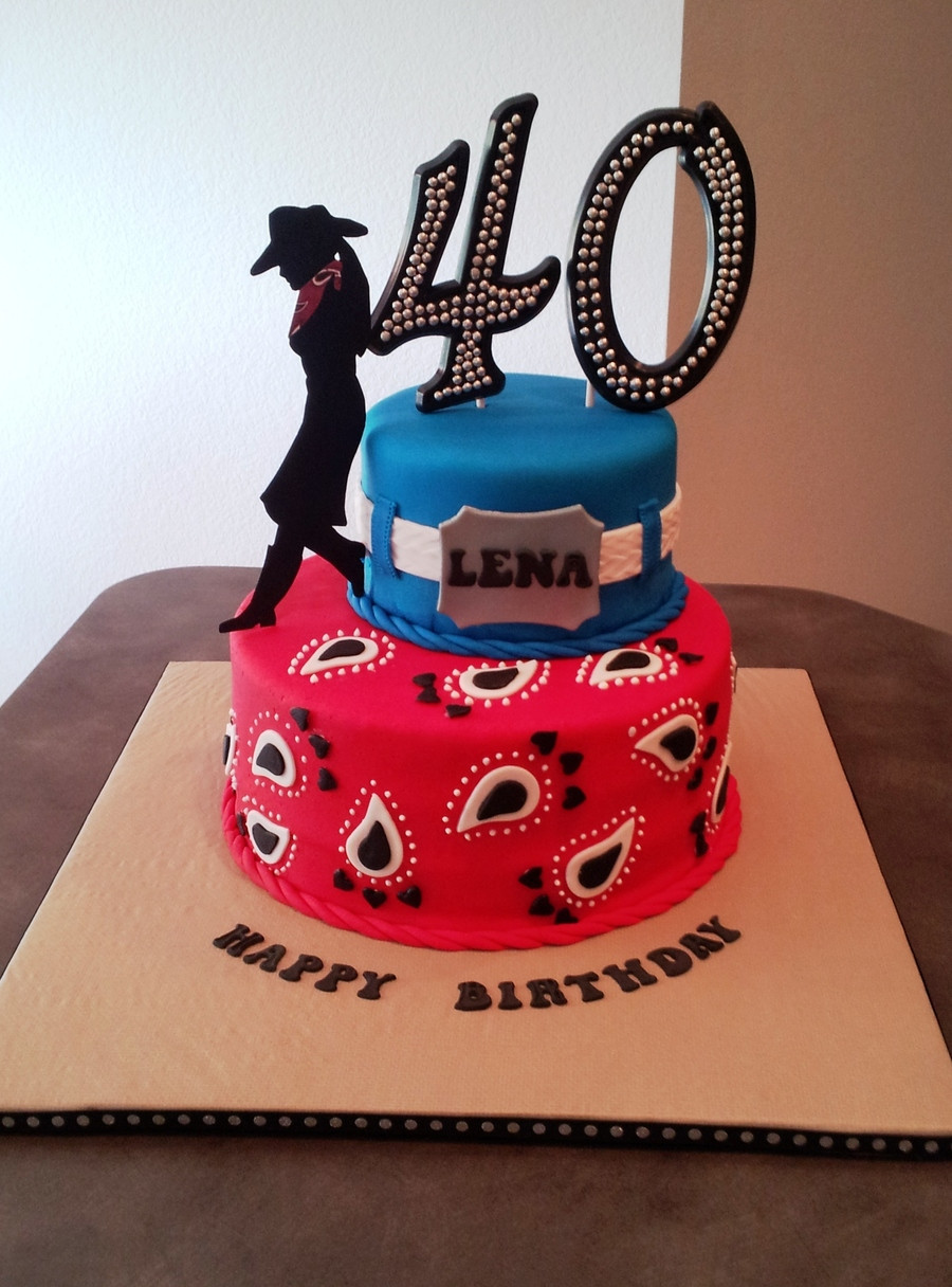 40th Birthday Cakes For Her
 My First Two Tiered Cake The Request Was For A Western