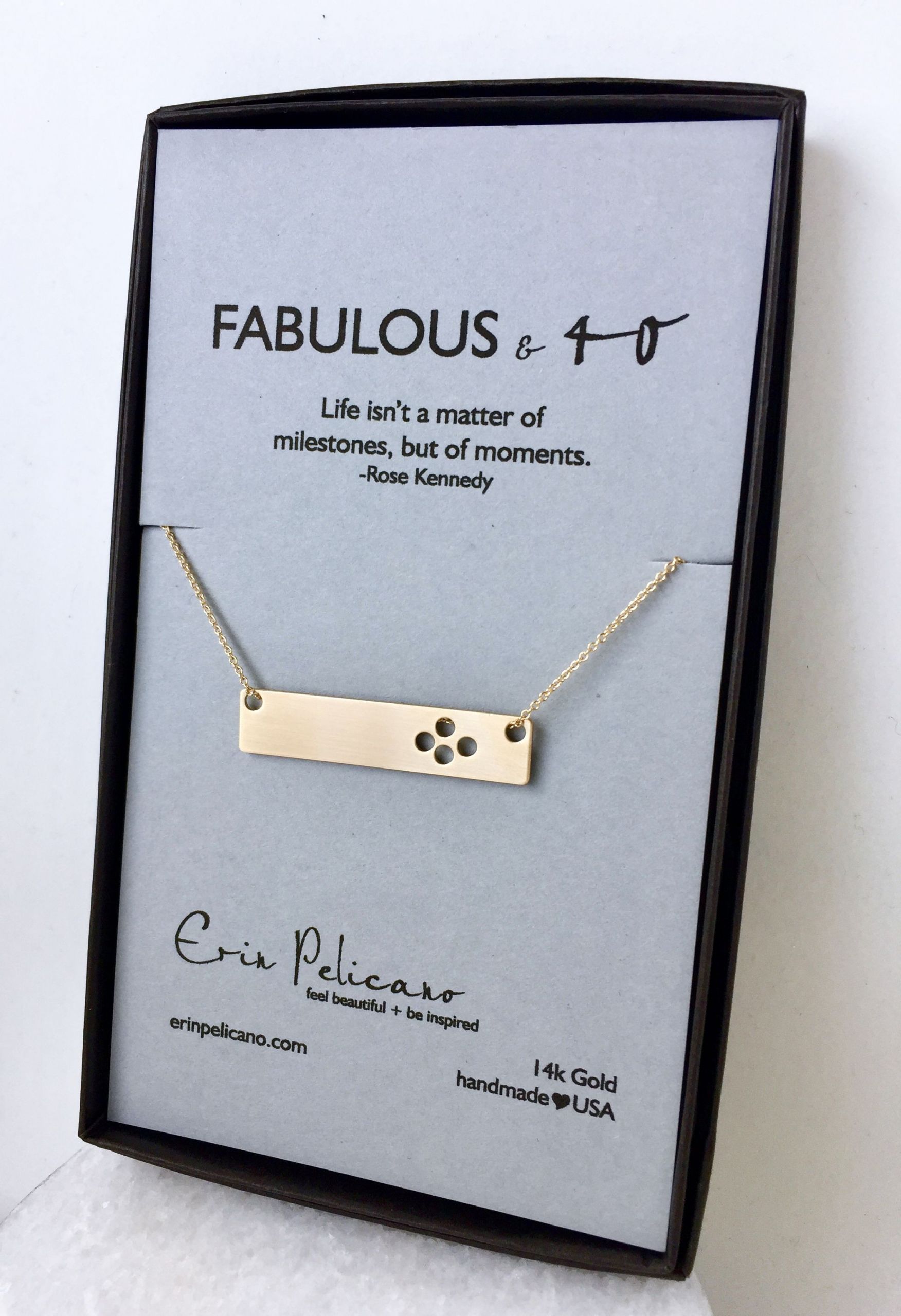 40Th Birthday Gift Ideas For Wife
 40th Birthday Bar Necklace