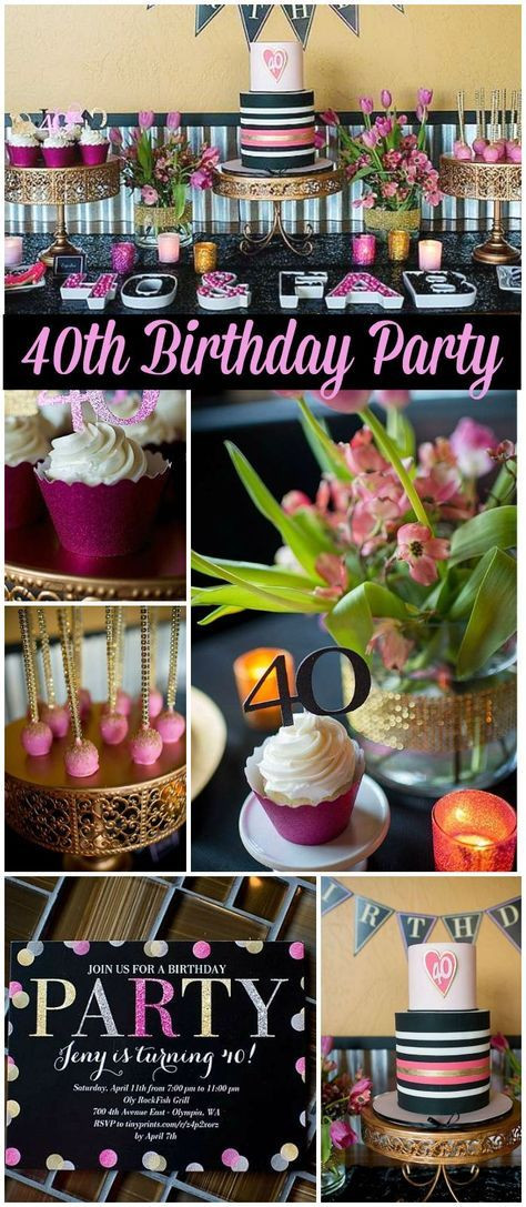 40Th Birthday Party Theme Ideas
 Check out this glamorous 40th birthday party with stylish