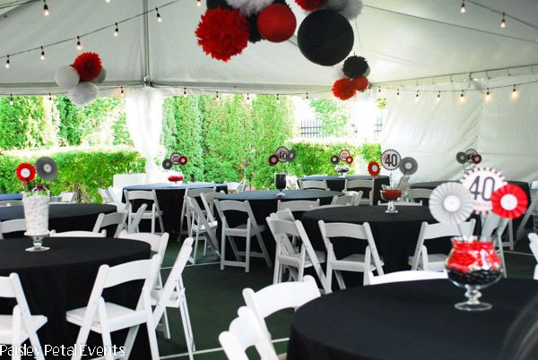 40th Birthday Yard Decorations
 105 best Black red and white party ideas images on Pinterest