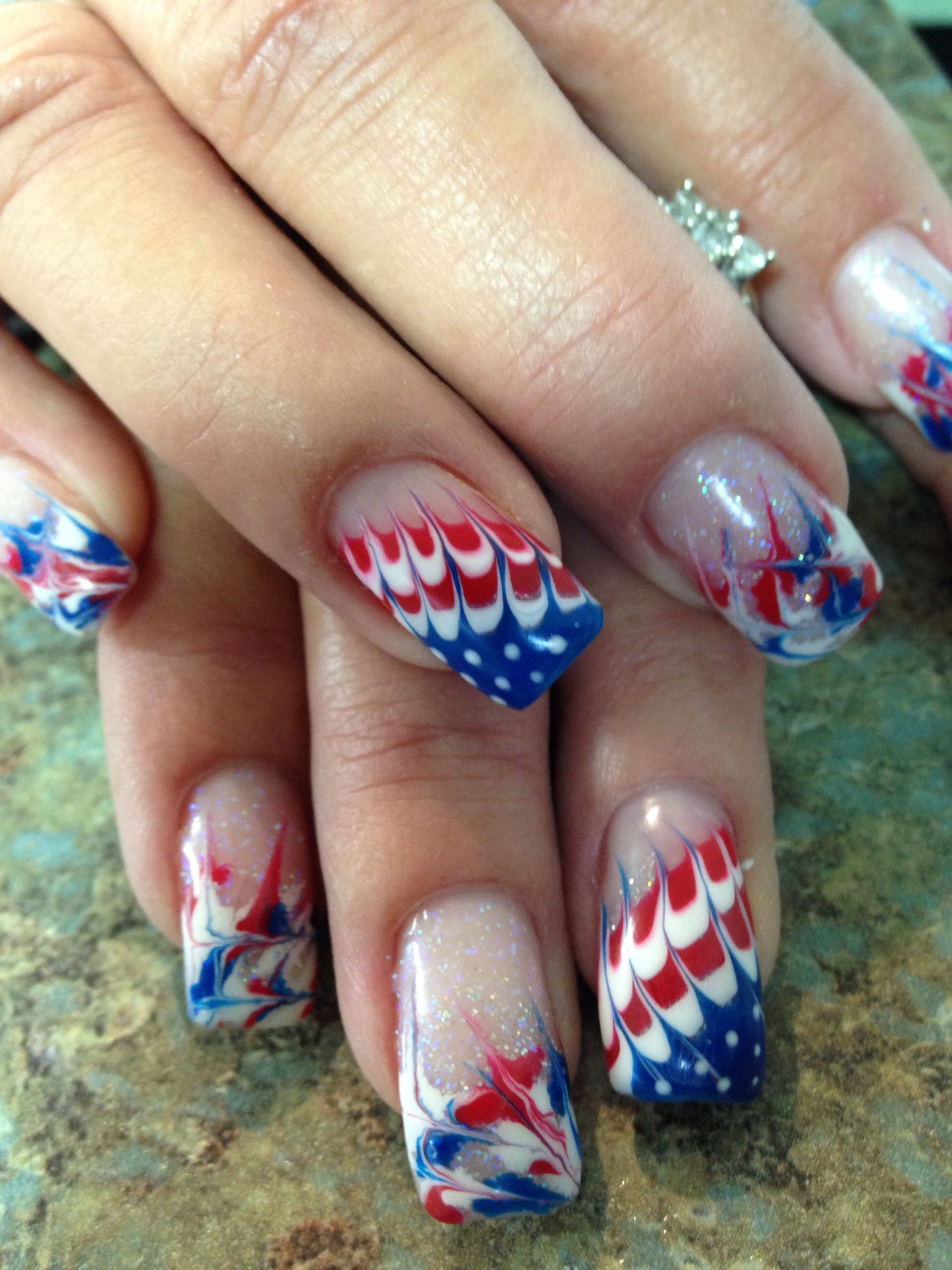 4th Of July Gel Nail Designs
 2014 4th of July nail art All le gel