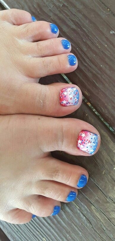 4th Of July Toe Nail Designs
 Fourth of July toe nails Nails