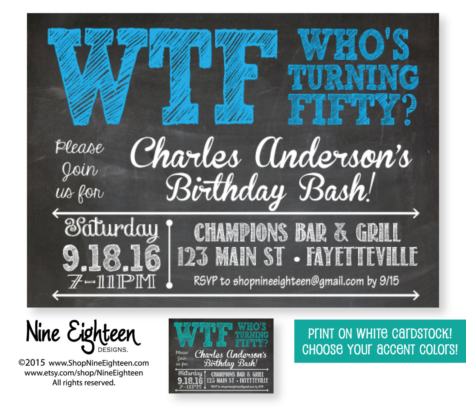 50 Birthday Party Invitations
 50th Birthday Party Invitation WTF Who s Turning by