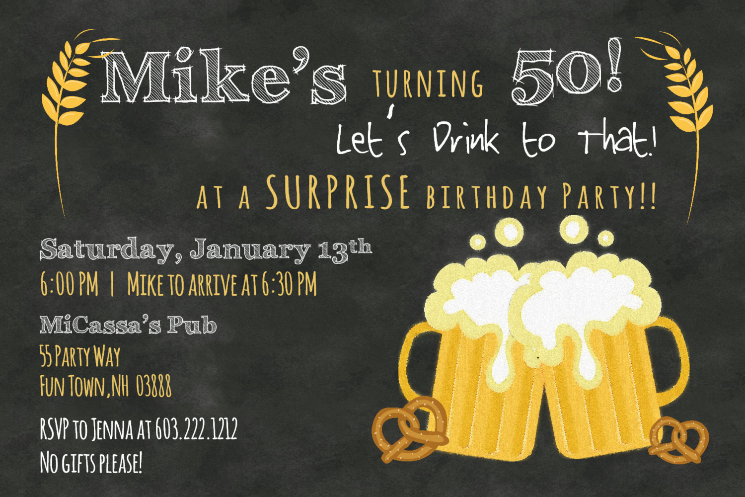 50 Birthday Party Invitations
 50th Birthday Invitation Wording Ideas