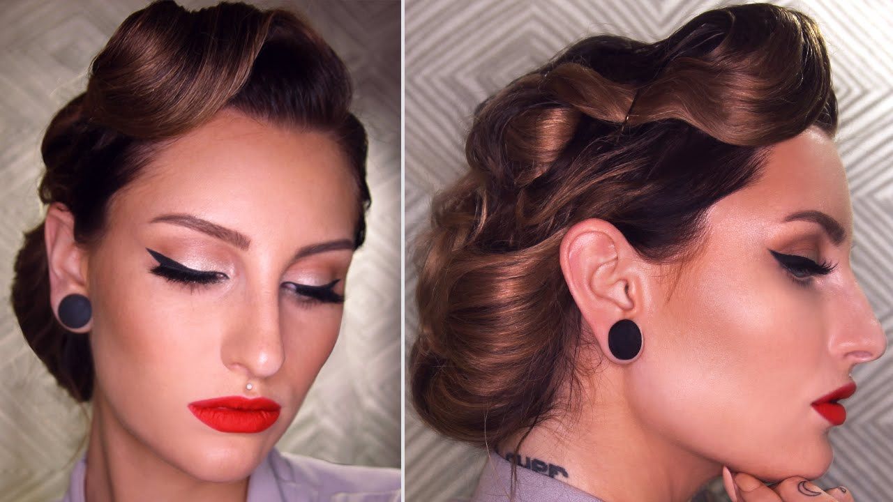 50S Hairstyles Updos
 50 s INSPIRED VINTAGE UPDO HAIRSTYLE TUTORIAL