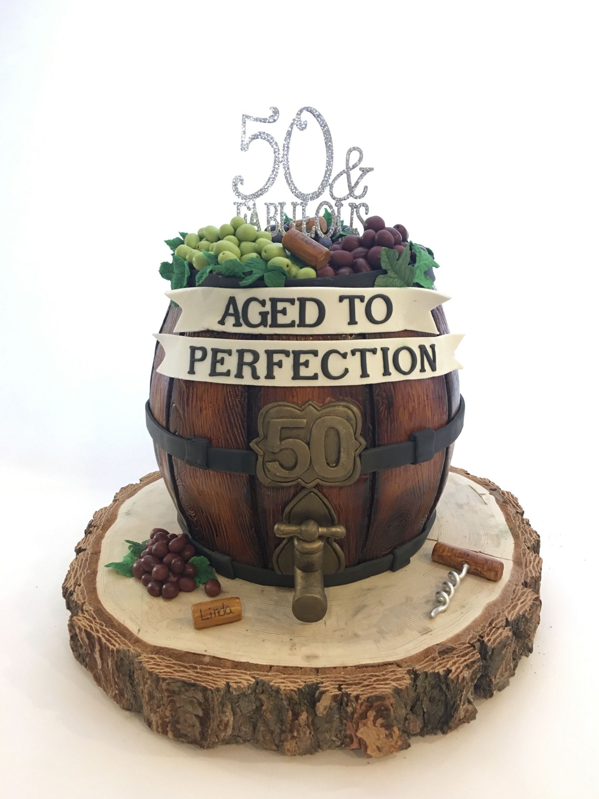 50th Birthday Cakes For Men
 Wine Barrel 50th Birthday Cake