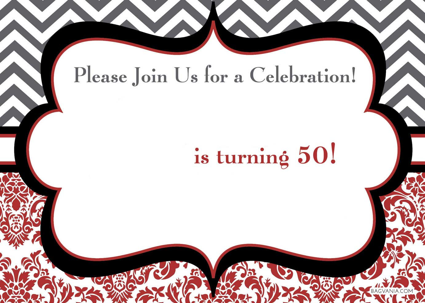 50th Birthday Invitation Templates Free Printable
 Free Printable 50th Birthday Invitations – Bagvania