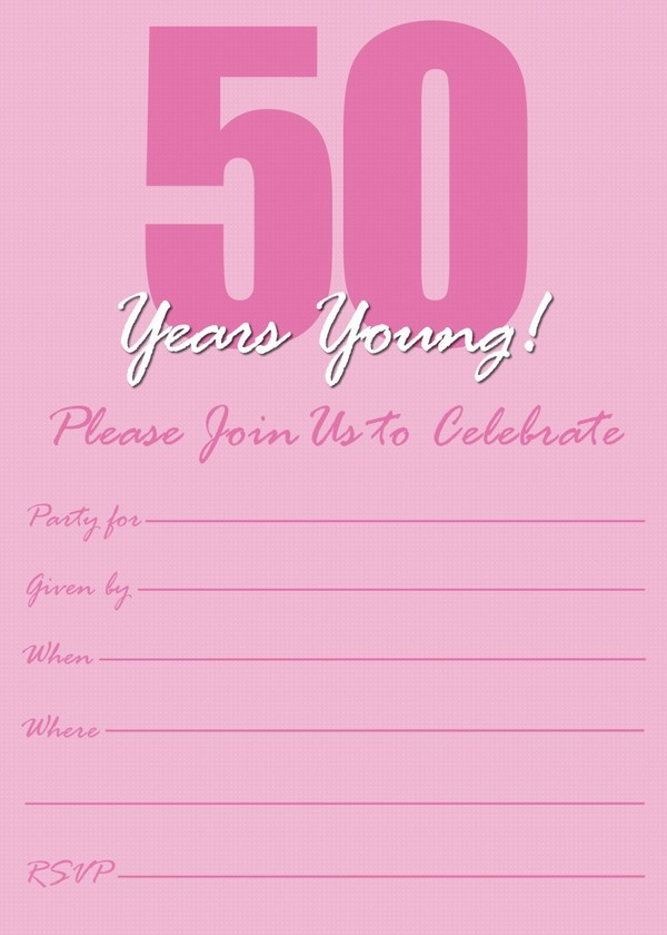 50th Birthday Invitation Templates Free Printable
 Birthday Invitations