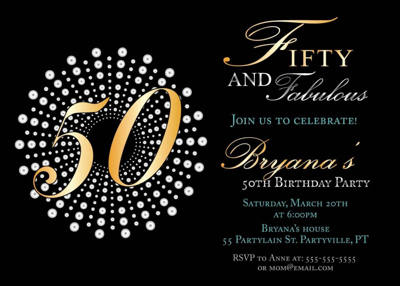 50th Birthday Invitation Templates Free Printable
 Create Own 50th Birthday Invitations Free Templates in