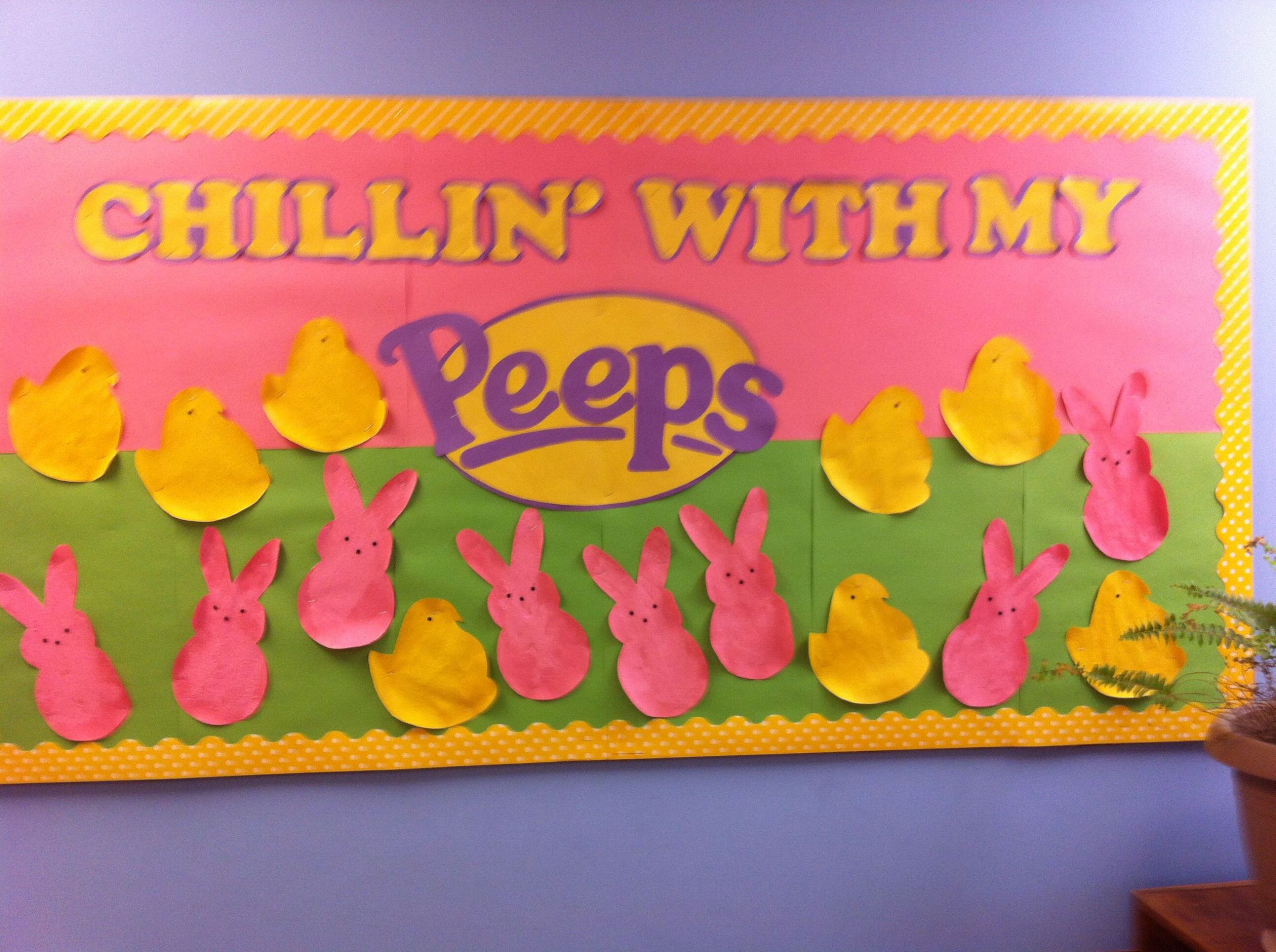 5Th Grade Easter Party Ideas
 Easter bulletin board Peeps board Pre K 5th grade