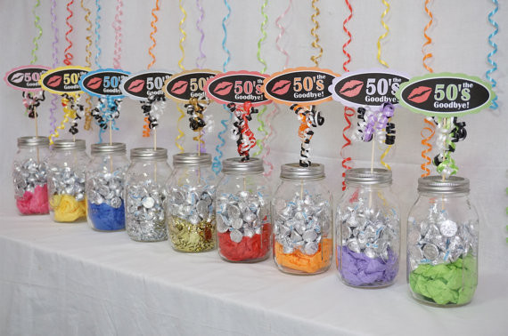 60 Birthday Party Decorations
 60th Birthday Decoration available in 9 Colors 60th Candy