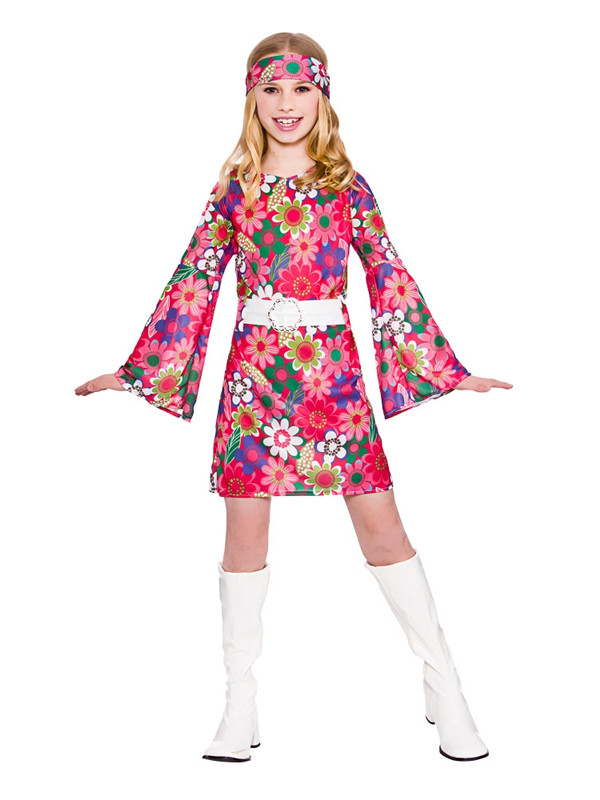 60S Fashion For Kids
 Child 60s 70s Flower Power Groovy Retro GoGo Hippy Girls