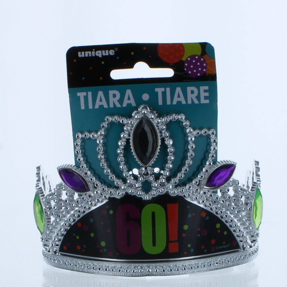 60th Birthday Decorations
 60TH Birthday 60 Plastic Tiara Party Supplies