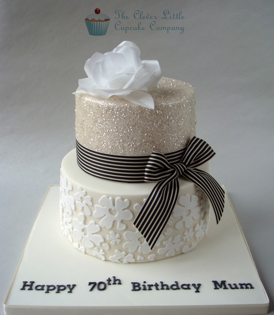 70th Birthday Cake Ideas
 Glittery 70Th Birthday Cake CakeCentral