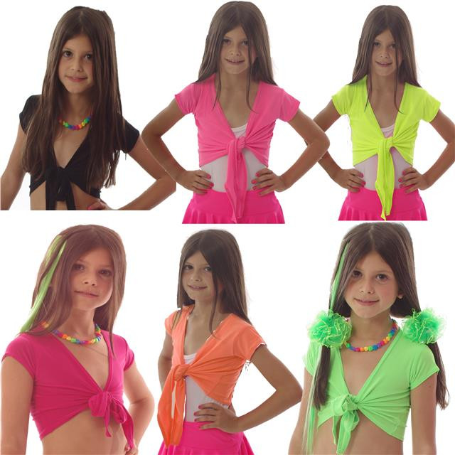 80'S Fashion For Kids/Girls
 NEON RARA SKIRT SHRUG TOP GIRLS tutu 80 S FANCY DRESS KIDS