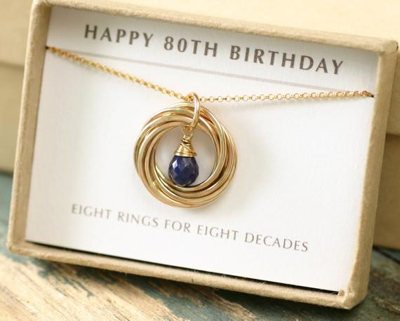 80Th Birthday Gift Ideas For Her
 80th birthday t for mother sapphire necklace mom