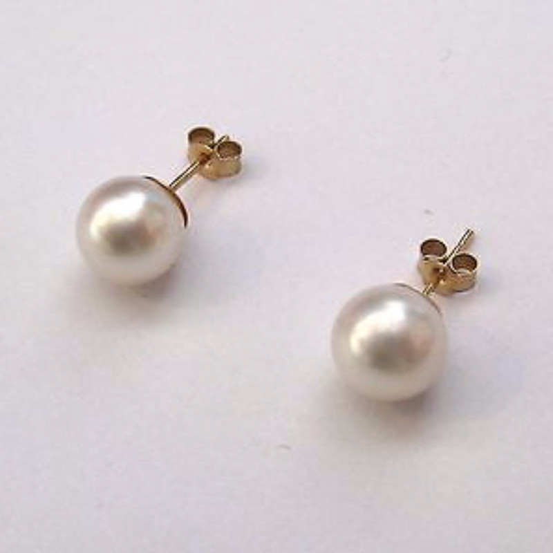 8mm Pearl Earrings
 8mm 9ct gold cultured Pearl stud earrings